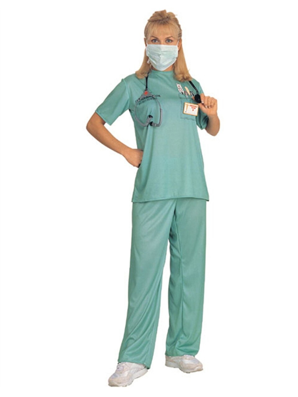 Women's Size 12 Emergency Room Trauma Surgeon Scrubs Doctor Costume
